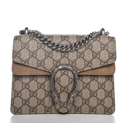 Gucci GG Supreme Monogram Mini Dionysus Shoulder Bag Taupe 1 of 8