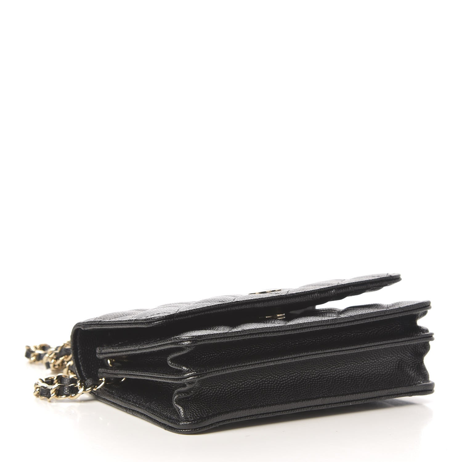 Chanel Caviar Quilted Mini Wallet On Chain WOC Black 3 of 9