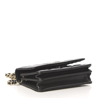 Chanel Caviar Quilted Mini Wallet On Chain WOC Black 3 of 9
