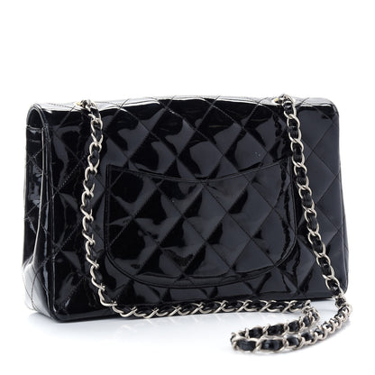 Chanel Patent Quilted Medium Single Flap Bag Black 3 of 9