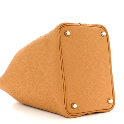 Hermes Taurillon Clemence Swift Eclat Picotin Lock 18 PM Sesame Lime 9 of 11