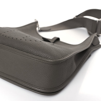 Hermes Taurillon Clemence Evelyne III PM Gris Asphalte 9 of 9