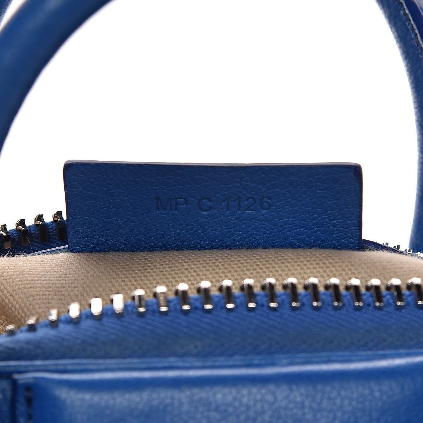 Sugar Goatskin Mini Antigona Indigo Blue