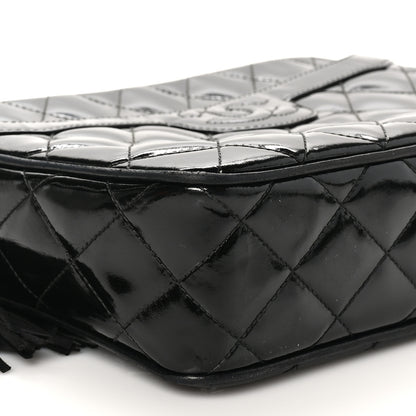 Chanel Patent Quilted Tassel Camera Case Black 9 of 10