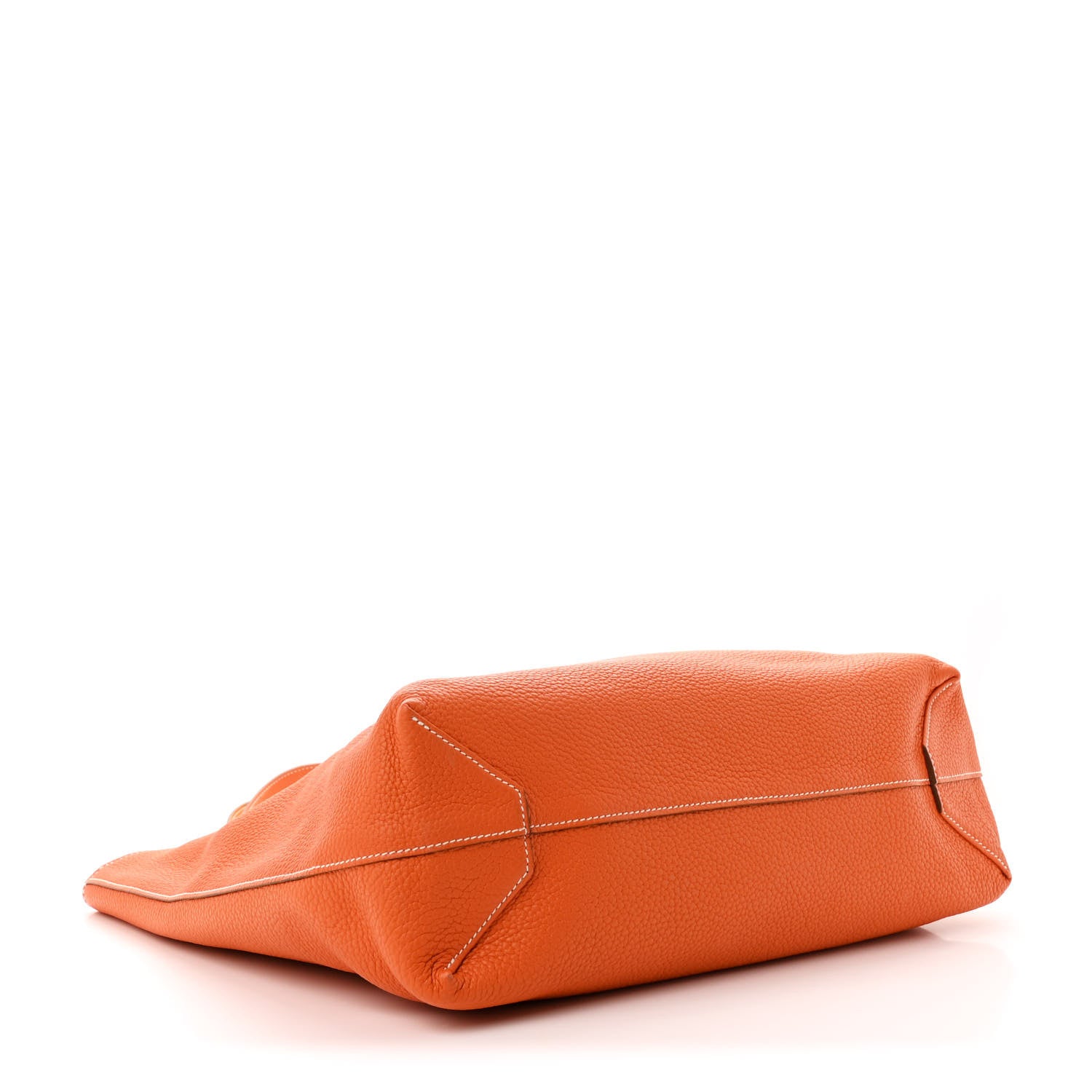 Hermes Taurillon Clemence Double Sens 36 Reversible Tote Moutarde Orange 6 of 17