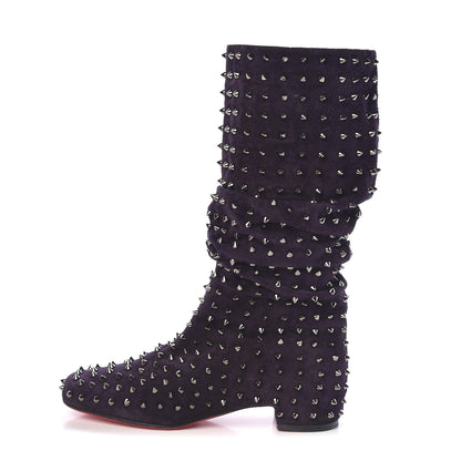 Christian Louboutin Veau Velours London Bridge Boots 40.5 Eclipse Gun Metal 1 of 12