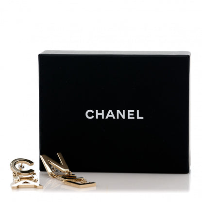 Chanel Metal Cha-Nel Logo Drop Earrings 5 of 5