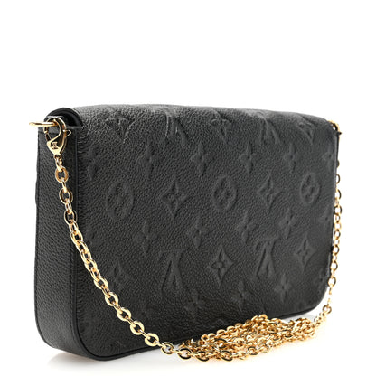 Louis Vuitton Empreinte Pochette Felicie Chain Wallet Black 4 of 10