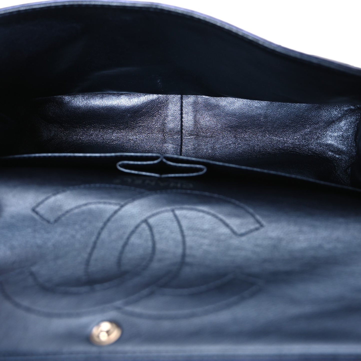 Metallic Aged Calfskin Quilted 2.55 Reissue 226 Flap Dark Navy Blue