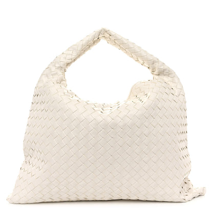 Bottega Veneta Calfskin Intrecciato Large Hop White 1 of 9