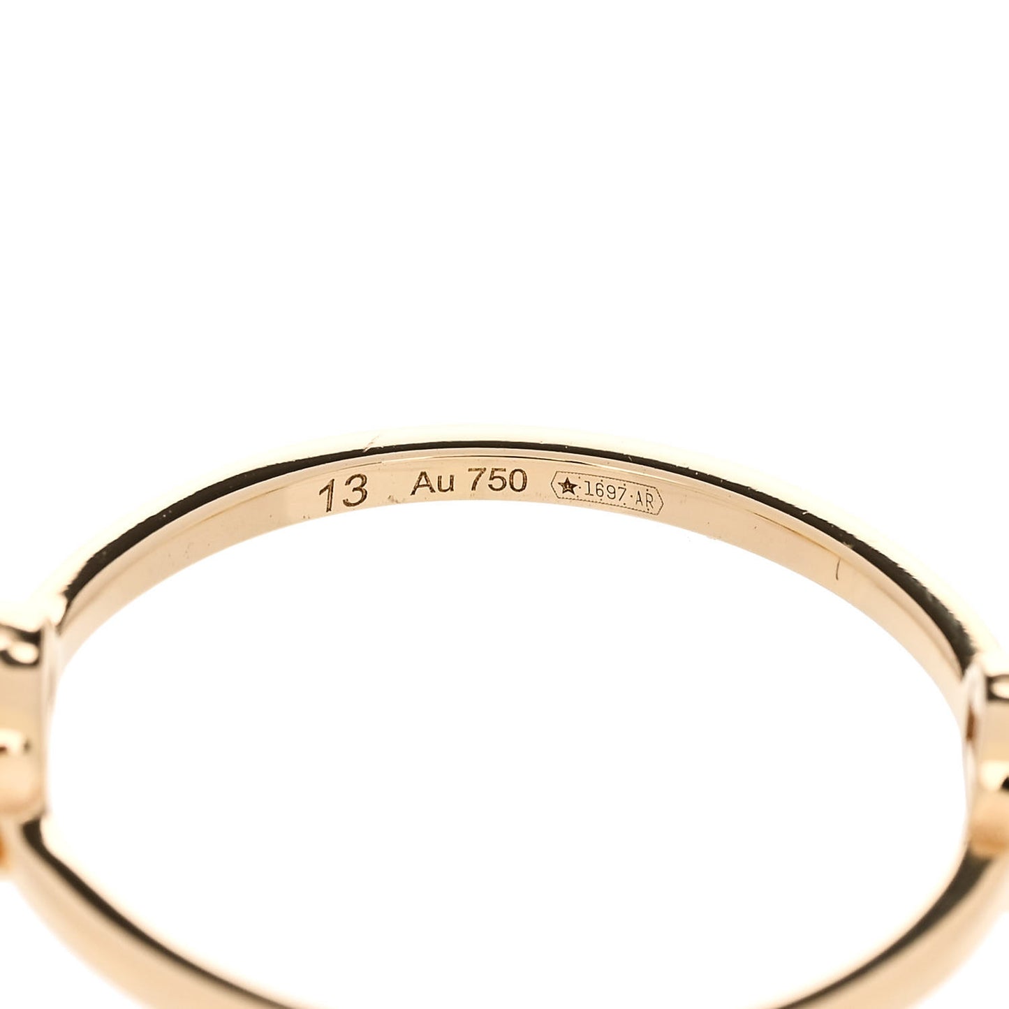 18K Yellow Gold Beryl Interlocking G Ring 53 6.25