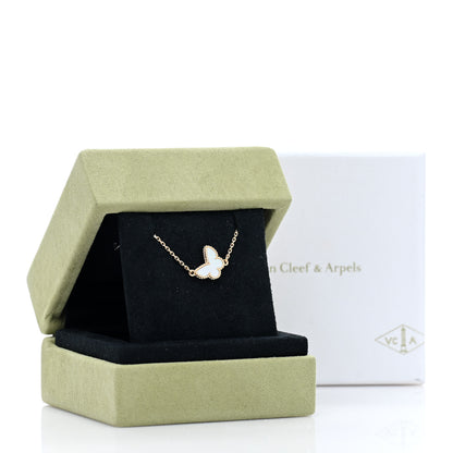 Van Cleef & Arpels 18K Yellow Gold Mother of Pearl Sweet Alhambra Butterfly Bracelet 4 of 4