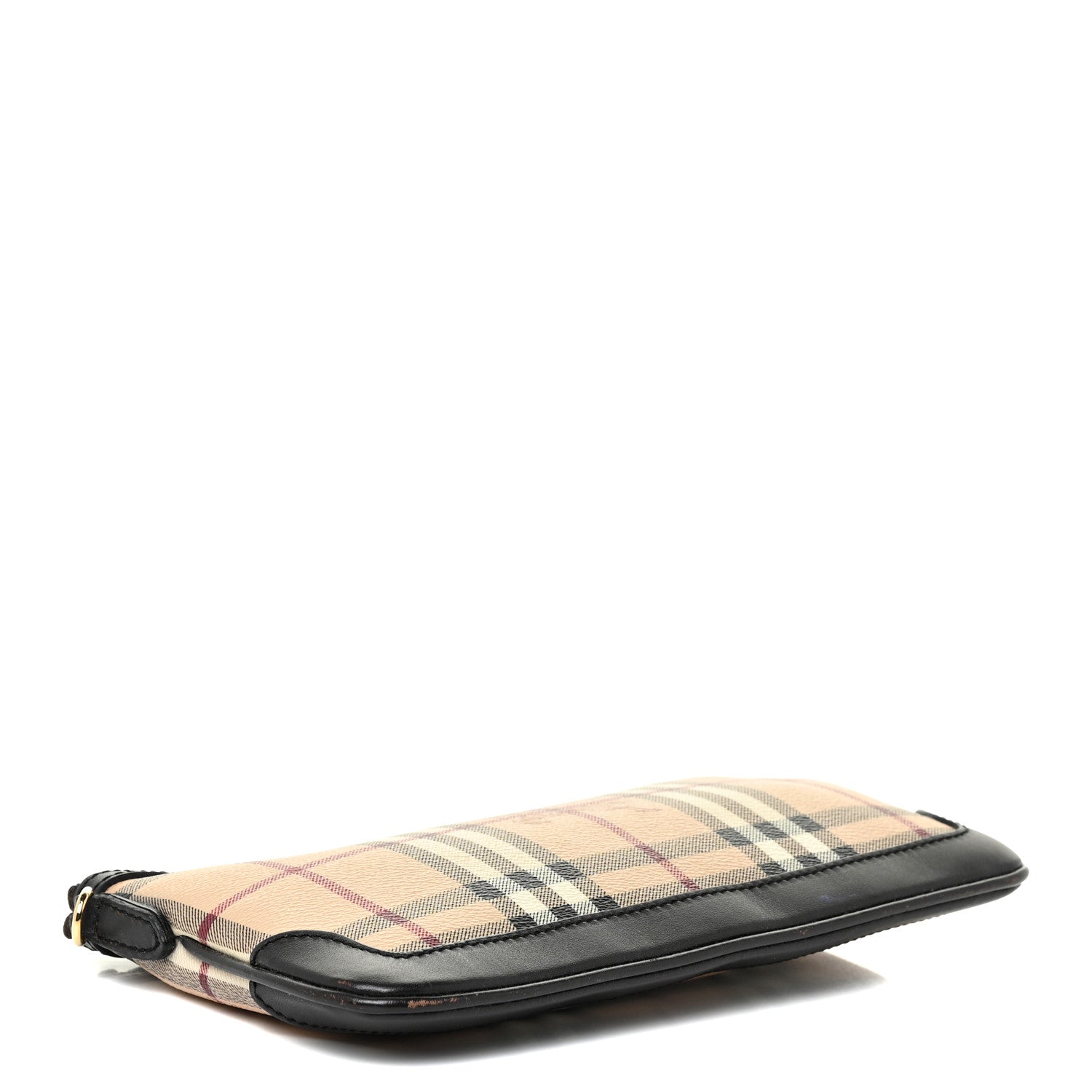 Burberry Haymarket Check Small Peyton Crossbody Clutch Bag Chocolate 3 of 13