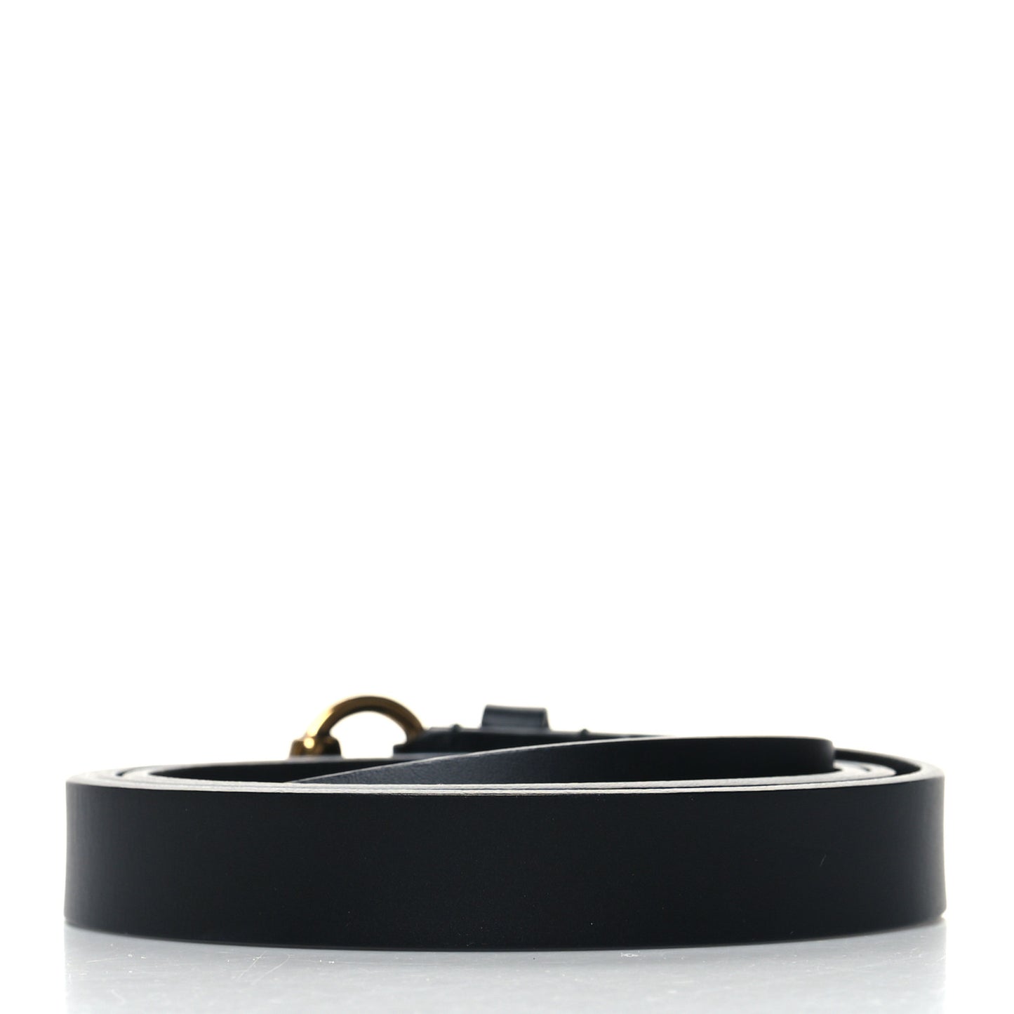 Calfskin Horsebit Buckle Belt 110 44 Black