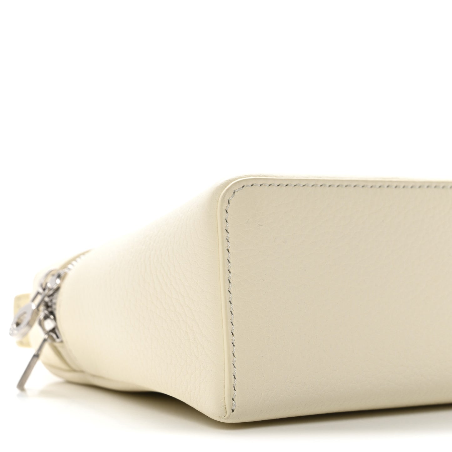 Grained Calfskin L19 Extra Pocket Pouch Whisper White
