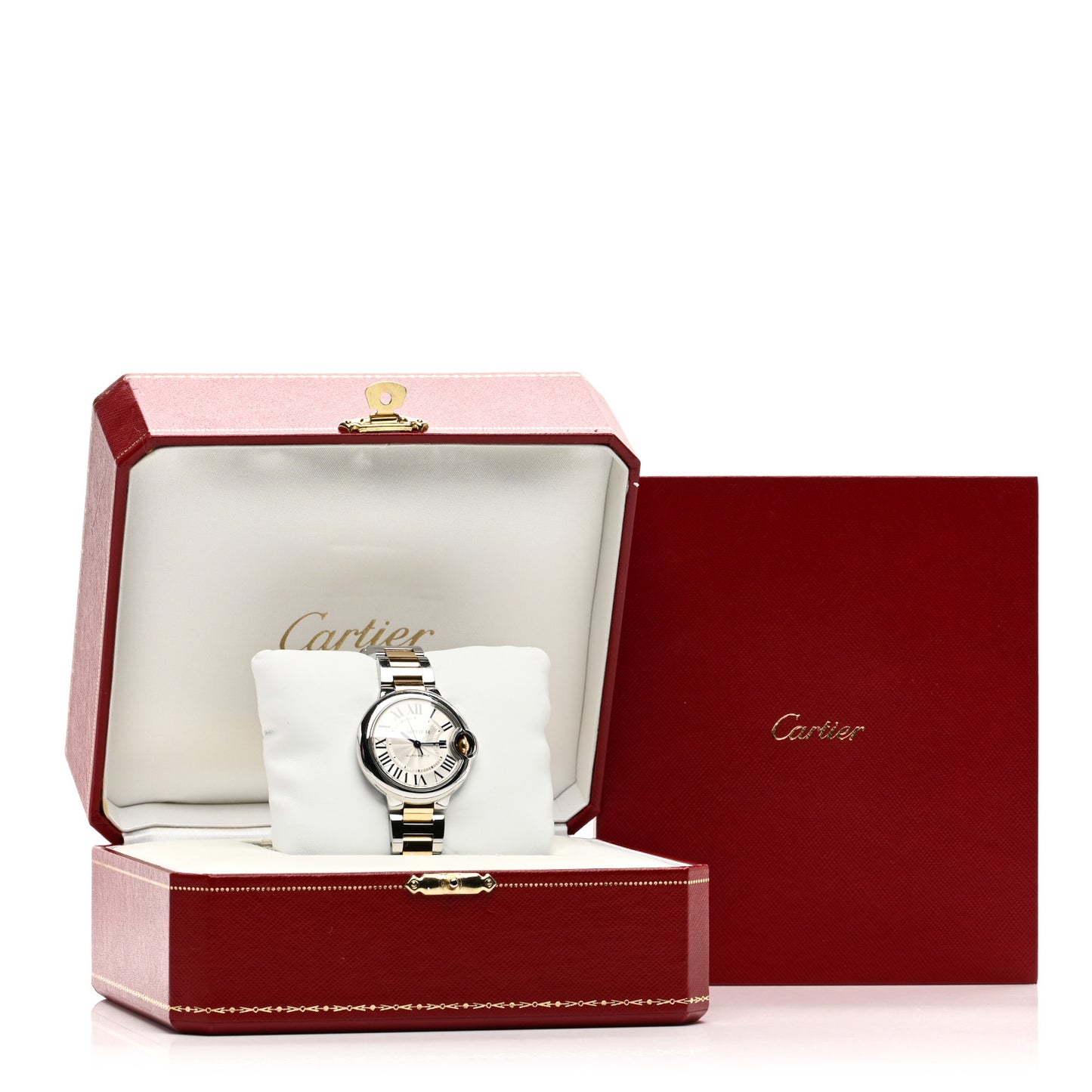 Stainless Steel 18K Yellow Gold 33mm Ballon Bleu De Cartier Automatic Watch