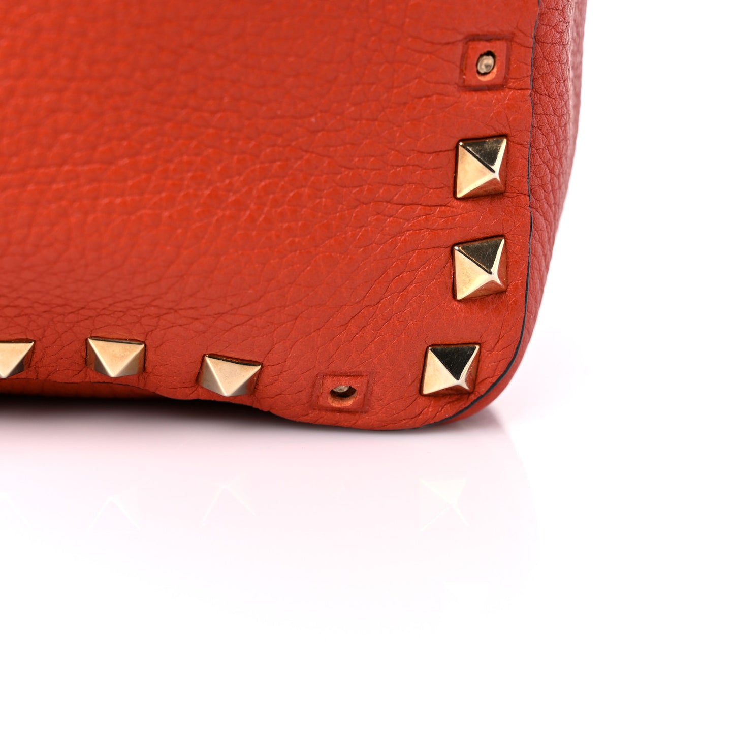 Grained Calfskin Rockstud Reversible Tote
