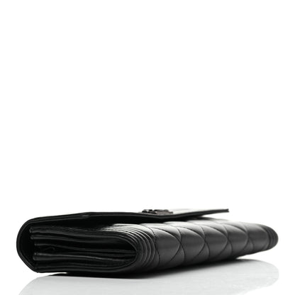 Chanel Lambskin Quilted Boy Flap Wallet Black 4 of 9