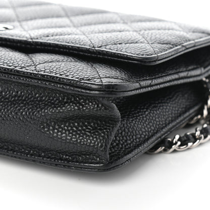 Chanel Caviar Quilted Wallet On Chain WOC Black 10 of 10