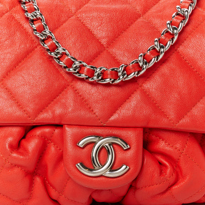 Chanel Washed Lambskin Quilted Medium Chain Around Messenger Red 8 of 10