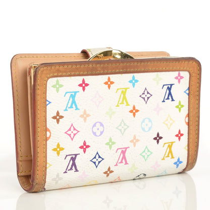 Louis Vuitton Monogram Multicolor French Purse Wallet White 3 of 7