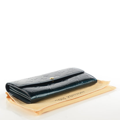 Louis Vuitton Vernis Sarah Wallet Blue Nuit 3 of 7
