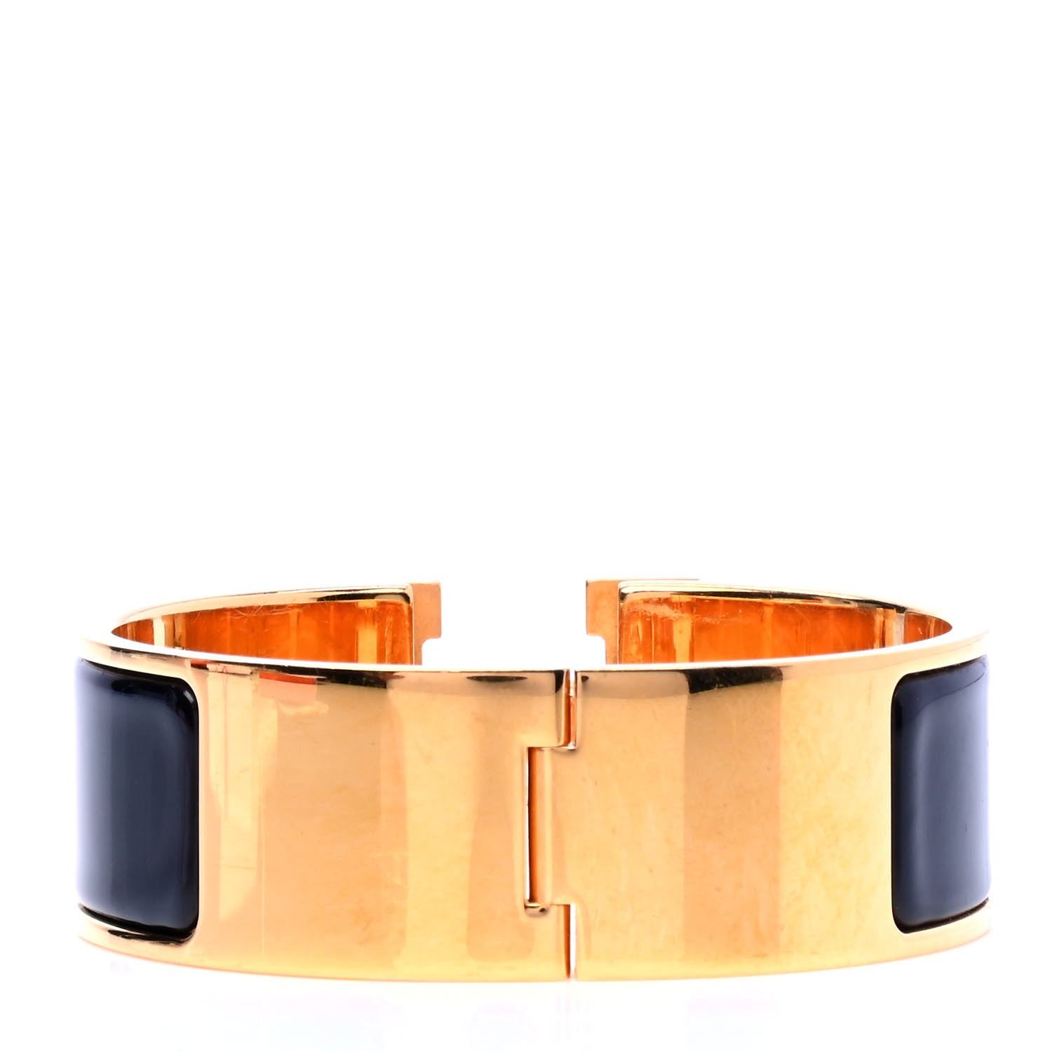 Hermes Enamel Wide Clic Clac H Bracelet PM Black 2 of 5
