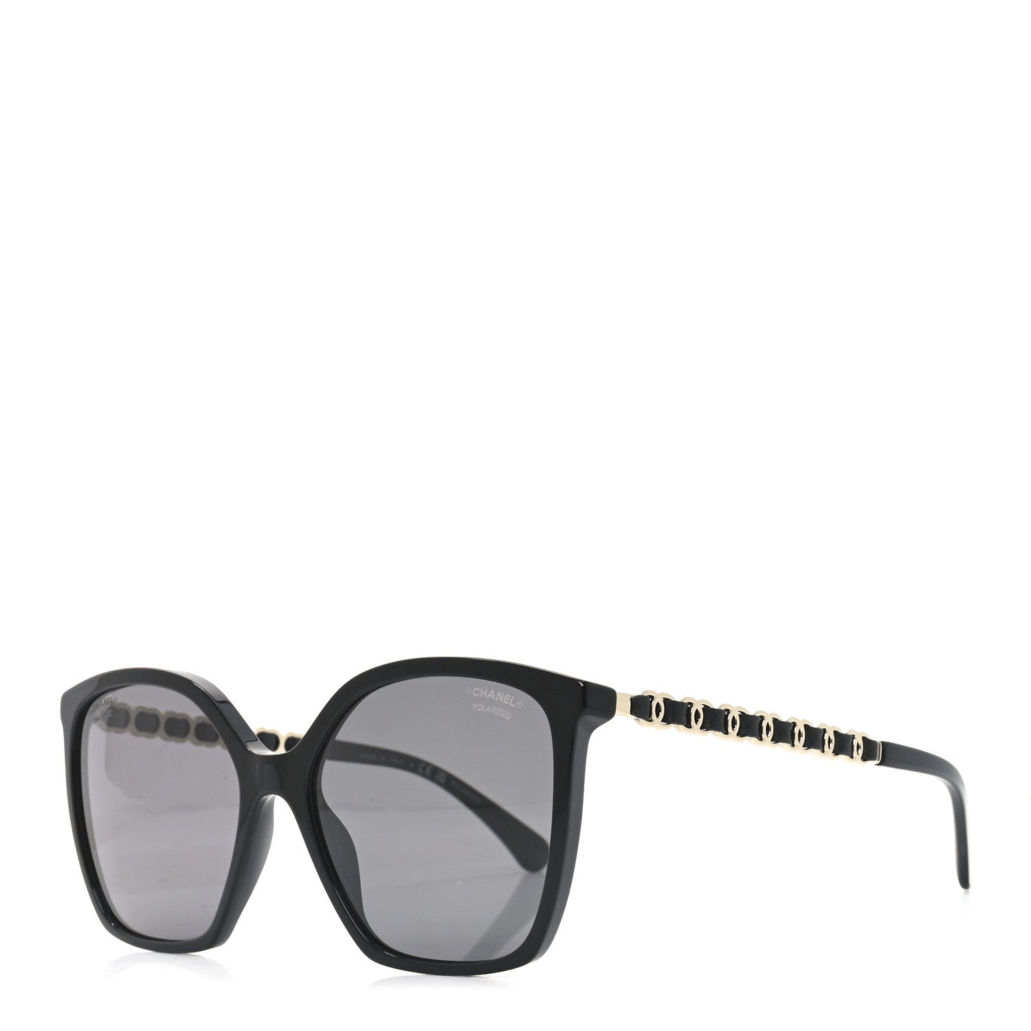 Chanel Acetate Calfskin Square Sunglasses 5546-Q Black 1 of 7