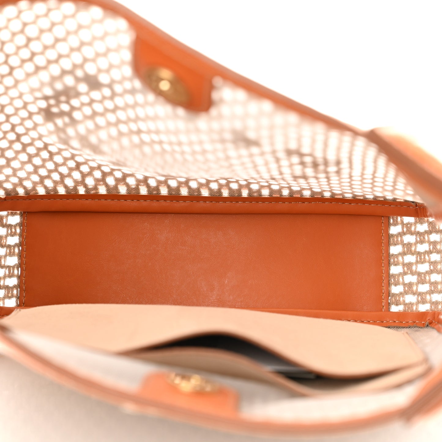 Eco Mesh Rope Logo Mini Crossbody Ivory Beige