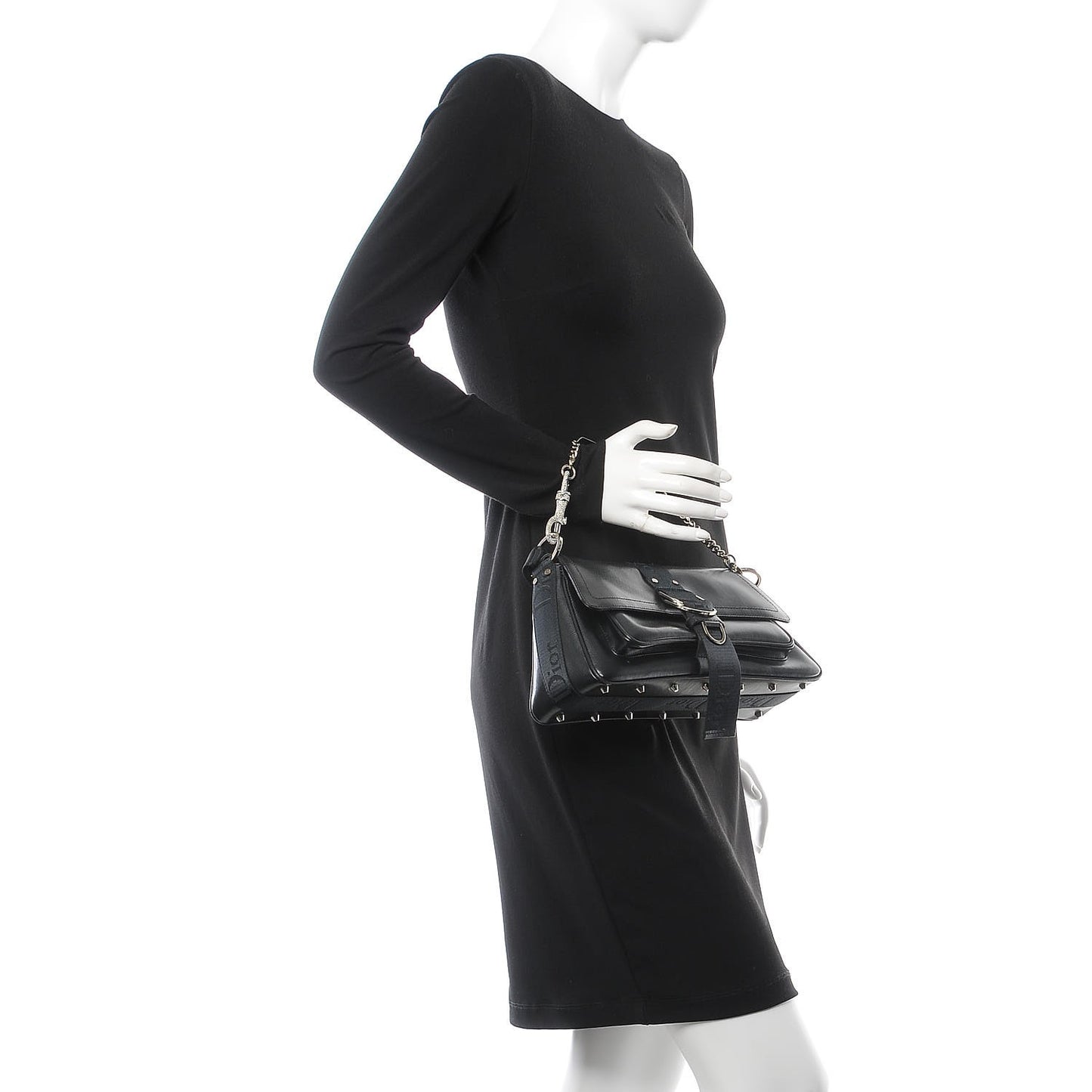 Coated Canvas Crystal Hardcore Bag Black