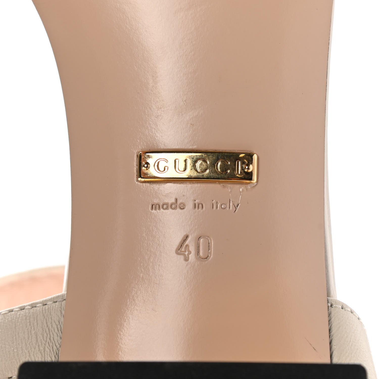 Gucci Nappa Charlotte Horsebit Block Heel 45mm Sandals 40 Mystic White 6 of 12