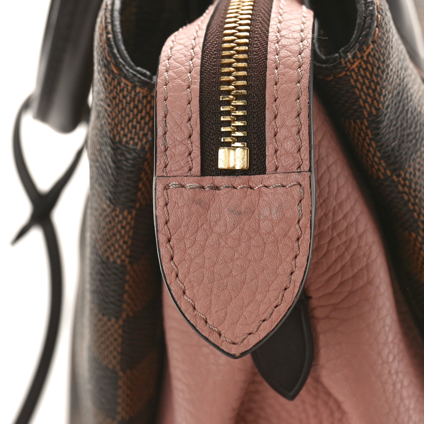 Cuir Taurillon Damier Ebene Normandy Magnolia