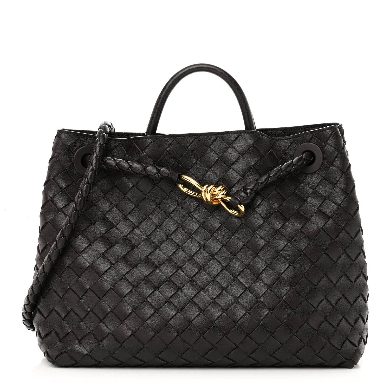 Bottega Veneta Nappa Intrecciato Medium Andiamo Shoulder Bag Fondant 1 of 9