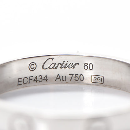 Cartier 18K White Gold 4mm LOVE Wedding Band Ring 60 9 4 of 6