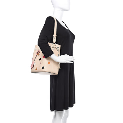 Louis Vuitton Calfskin Flowers Lockme Bucket Creme 2 of 10