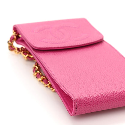 Chanel Caviar CC Phone Holder Crossbody Pink 9 of 11