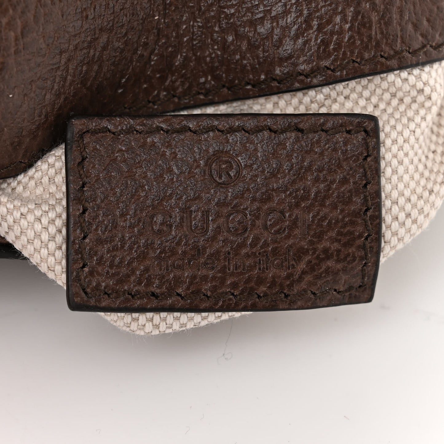 GG Supreme Monogram Textured Dollar Calfskin Blondie Card Case Wallet with Strap Beige Ebony New Acero