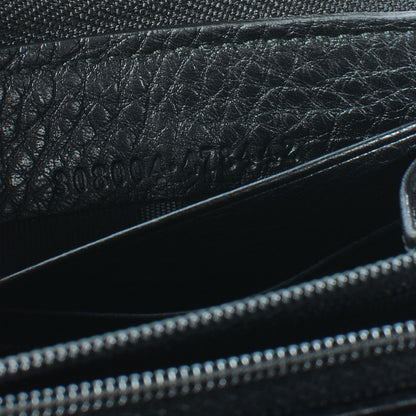 Gucci Pebbled Calfskin Soho Zip Around Wallet Black 6 of 7