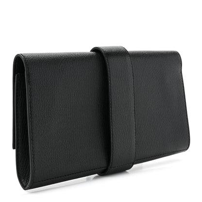 Hermes Chevre Mysore Medor 23 Clutch Black 3 of 12