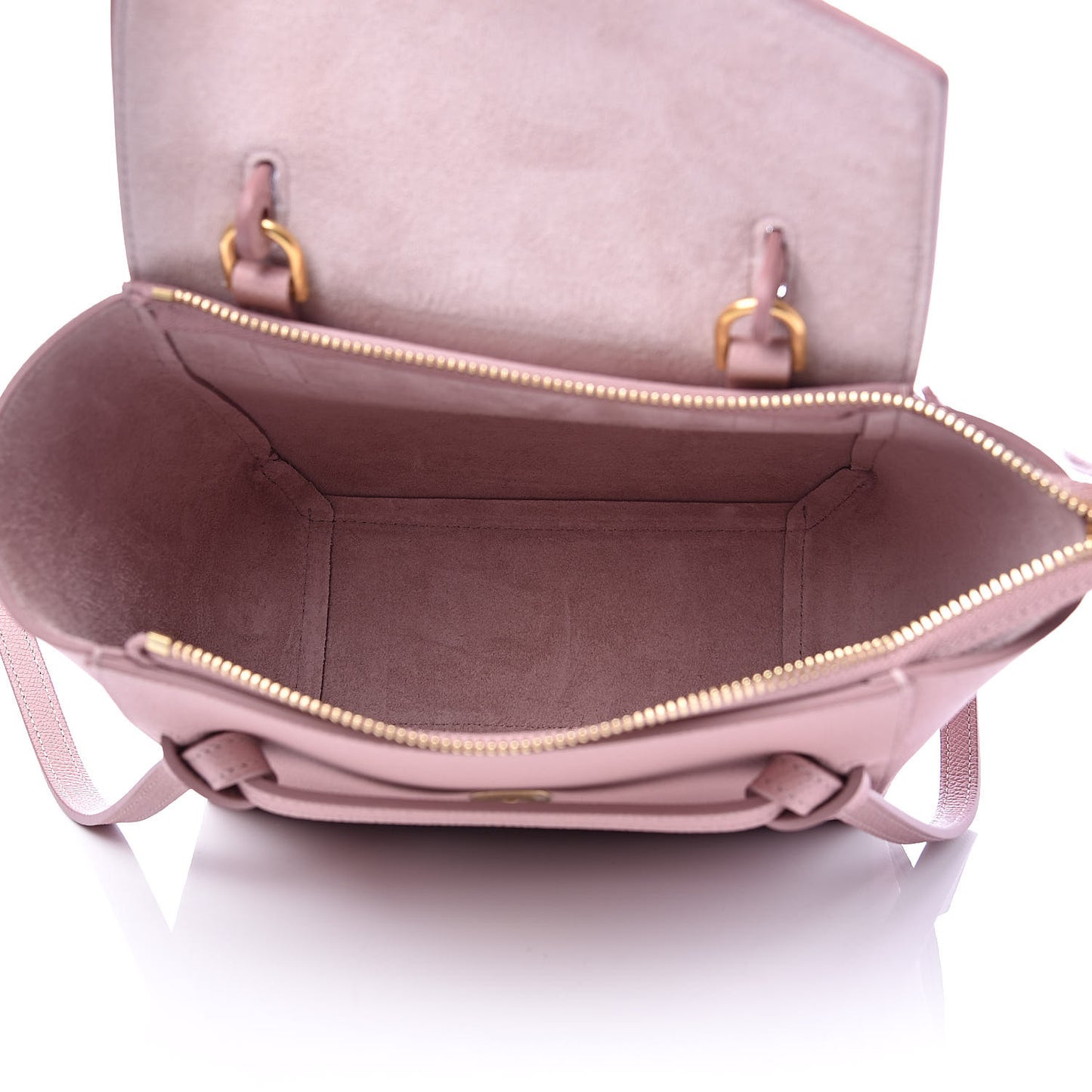Grained Calfskin Nano Belt Bag Vintage Pink