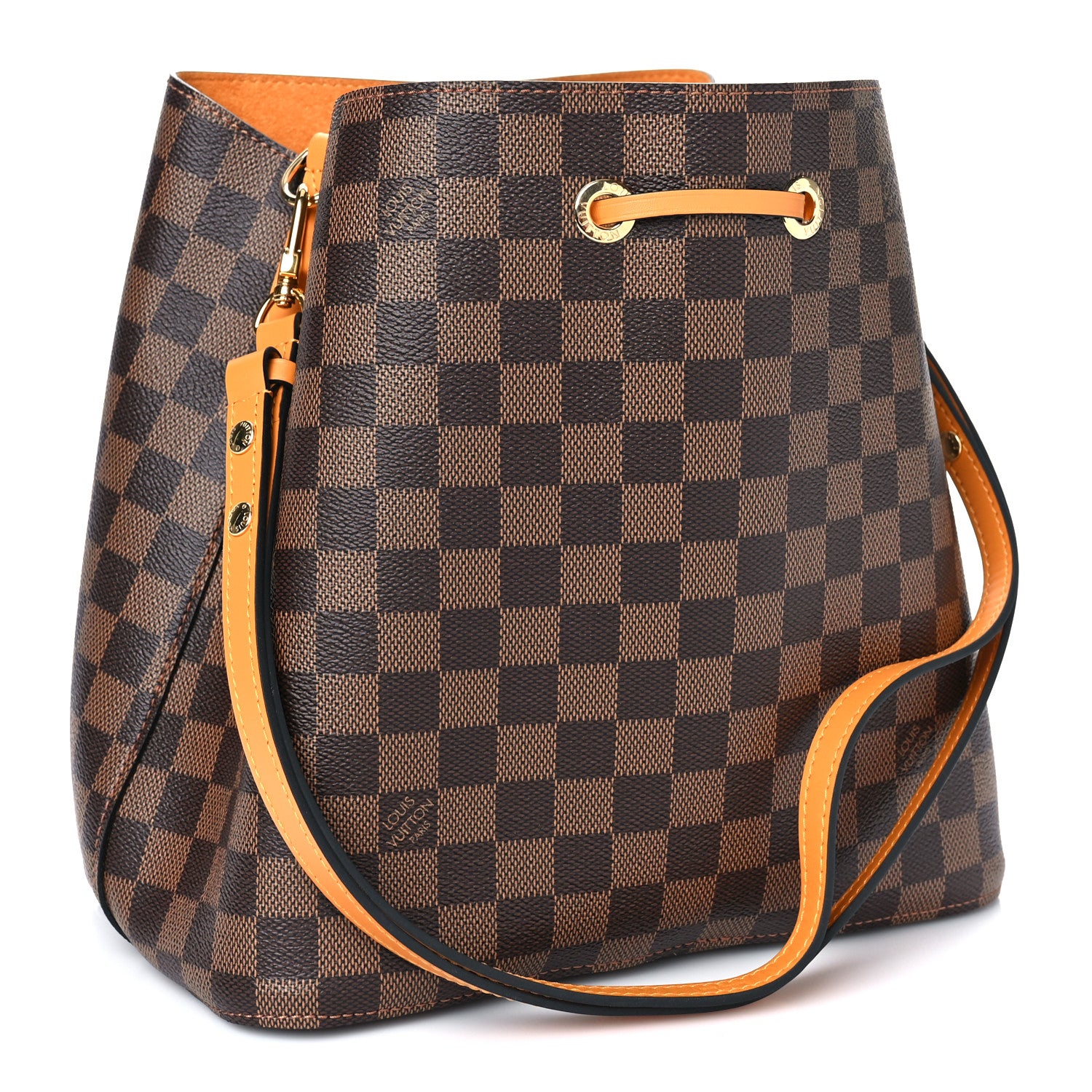 Louis Vuitton Damier Ebene Neonoe MM Safran 3 of 8