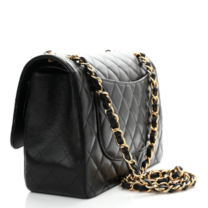 Chanel Caviar Quilted Jumbo Double Flap Black 3 of 15