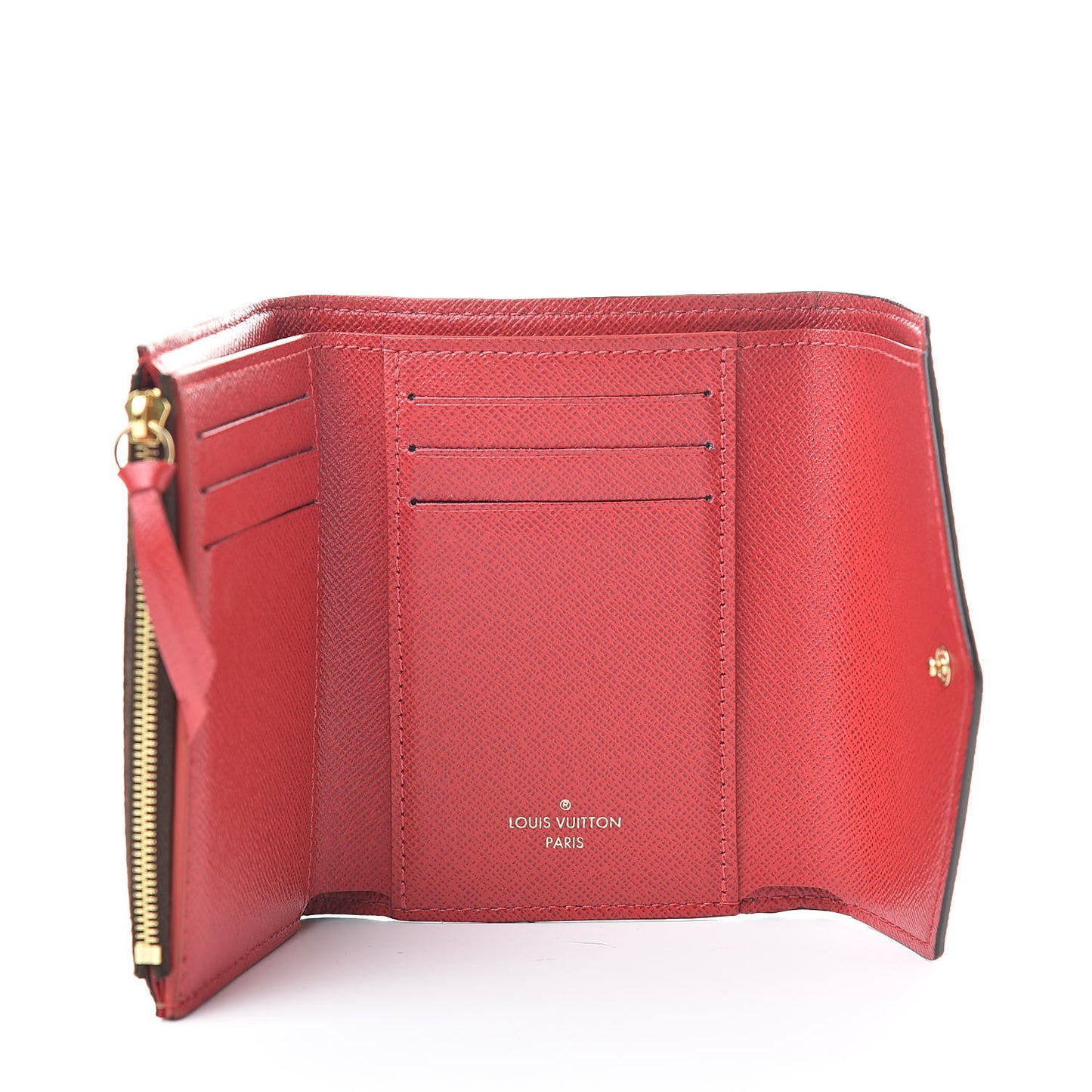 Damier Ebene Victorine Wallet Red