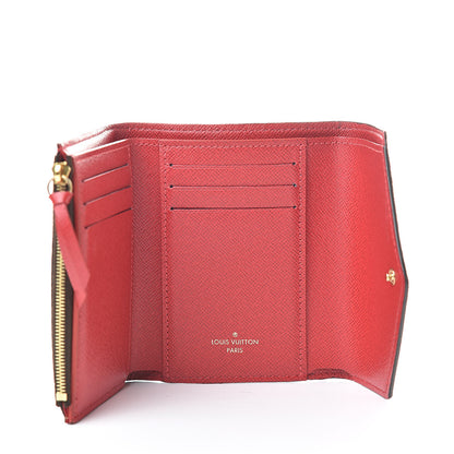 Louis Vuitton Damier Ebene Victorine Wallet Red 5 of 8