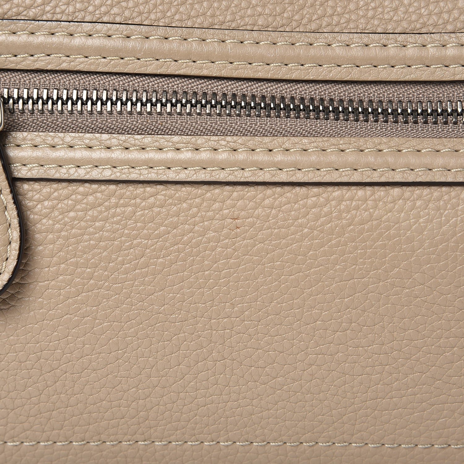 Celine Drummed Calfskin Mini Luggage Dune 9 of 17