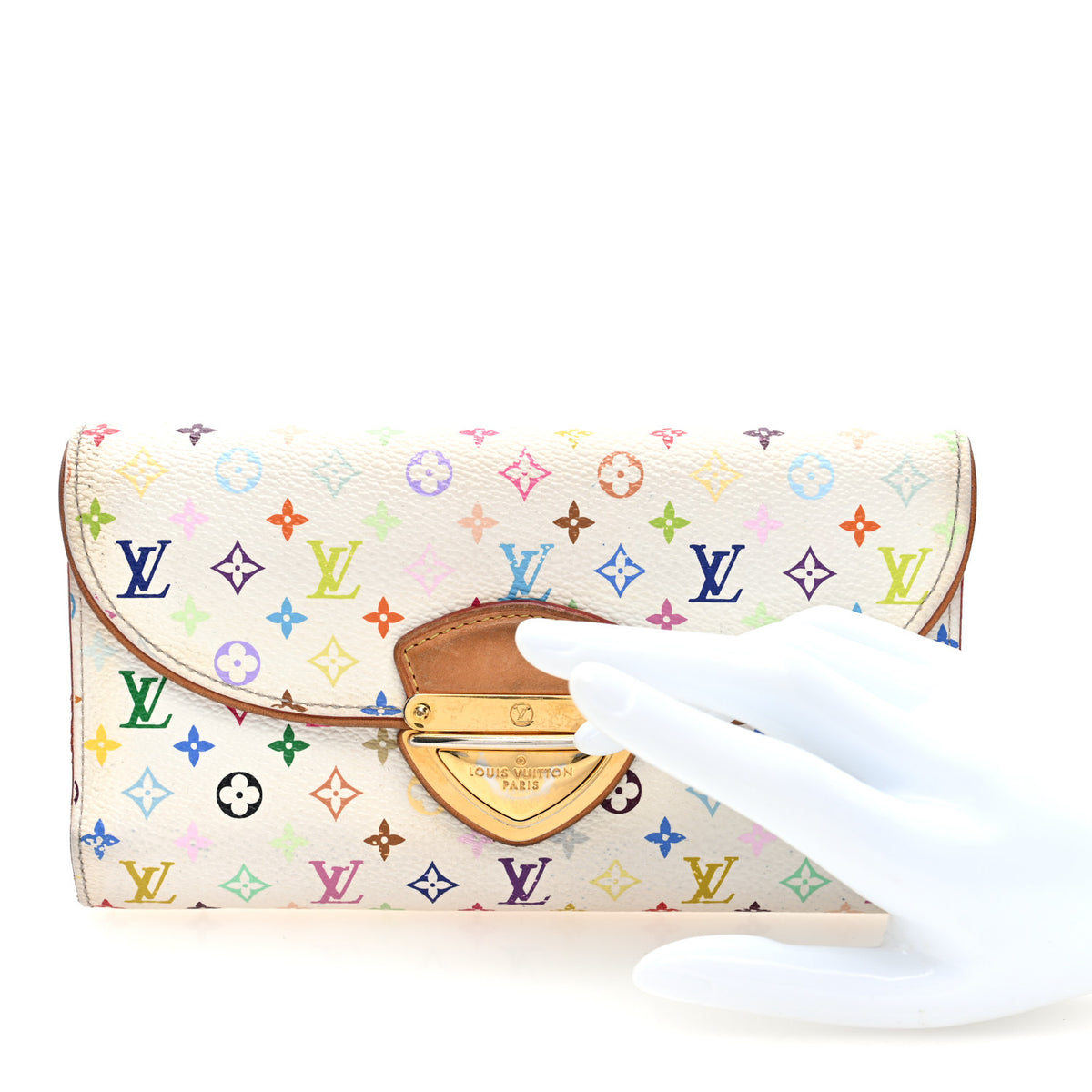 Monogram Multicolor Eugenie Wallet White Litchi