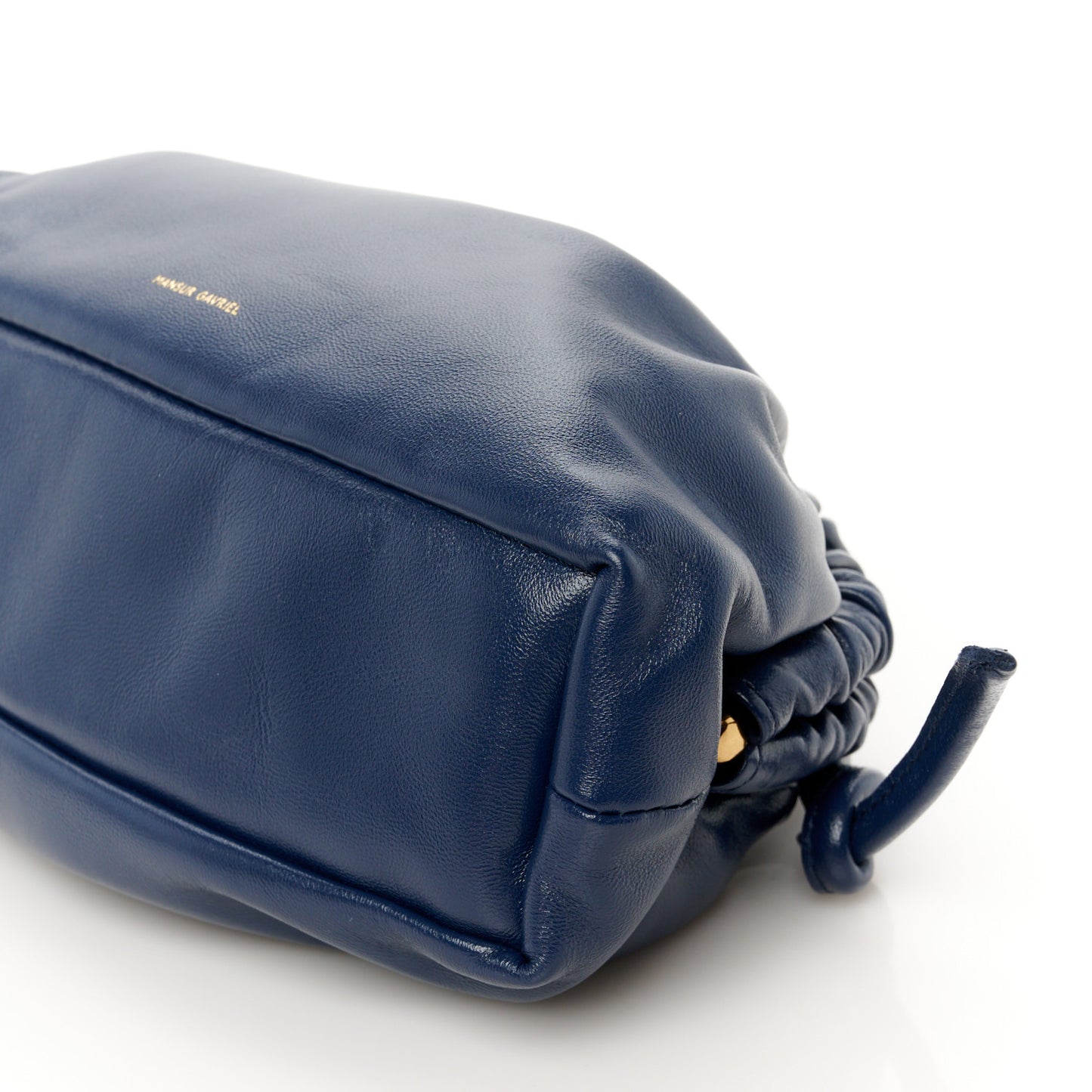 Lambskin Mini Cloud Clutch Blue