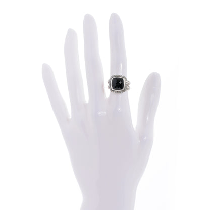 David Yurman Sterling Silver Diamond Black Onyx 11mm Albion Ring 50 5.5 2 of 10