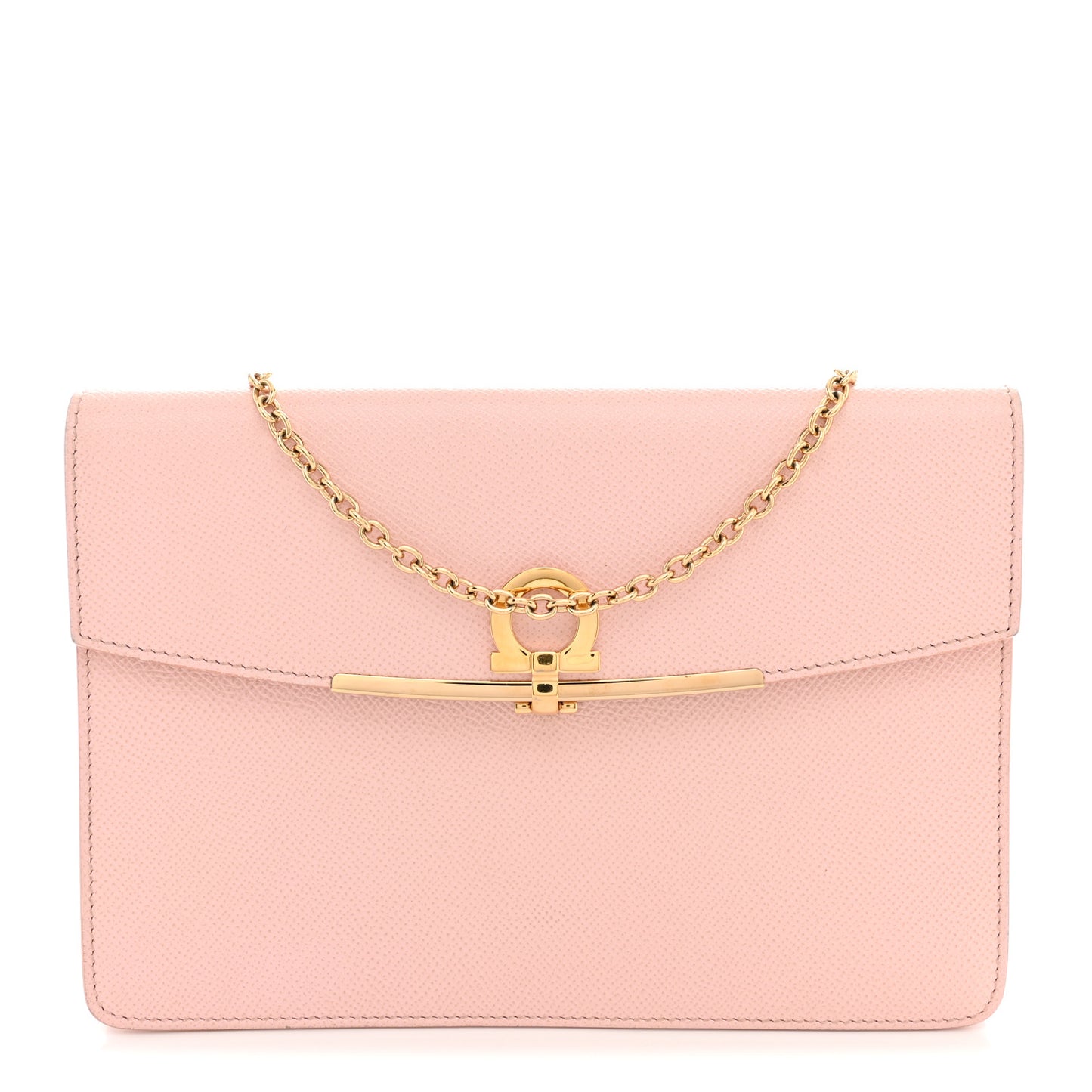 Hammered Calfskin Gancio Wallet On Chain Nylund Pink
