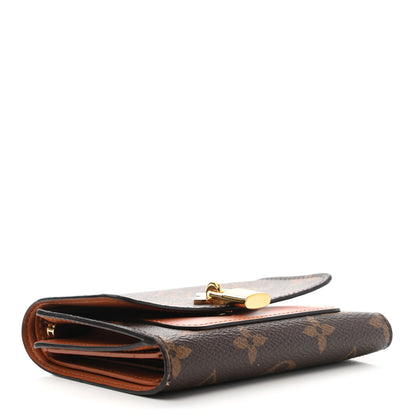 Louis Vuitton Monogram Flower Lock Compact Wallet Caramel 4 of 10